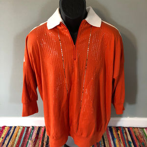 1970s Disco Sequin Shirt Dance Sparkle Shirt XL
